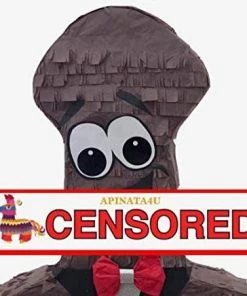 APINATA4U LLC - Large Penis Adult Pinata | Brown Color With Tuxedo | Ideal For Bachelorette Party | Made With High Quality Cardboard | For Fun, Party & Game | Size - 2ft Approx | Easy To Use & Fill Adult Pinatas