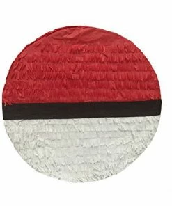 APINATA4U 2-D Red & White Circular Pinata 16"