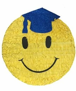 APINATA4U Graduation Emoticon Pinata Blue Cap 16" Childrens