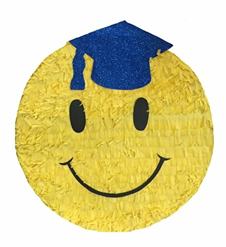 APINATA4U Graduation Emoticon Pinata Blue Cap 16" Childrens 3 APINATA4U Graduation Emoticon Pinata Blue Cap 16" Childrens
