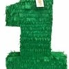APINATA4U Large Solid Dark Green Number One Pinata 23"