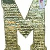 APINATA4U Large Letter M Pinata Gold Color 1 APINATA4U Large Letter M Pinata Gold Color