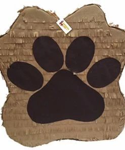 APINATA4U Tan & Black Paw Print Pinata 19" Tall
