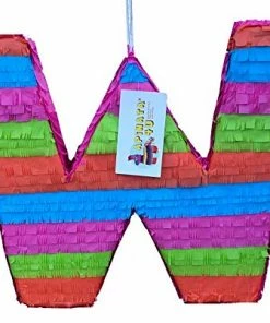 APINATA4U Large Letter W Pinata Bright Colors