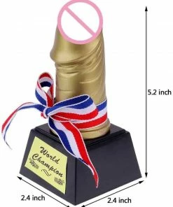 APINATA4U Winner Award Penis Shaped Trophy With Satin Ribbon For Bachelorette Party Hen Party Girls Night Out Adult Pinatas