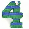 APINATA4U Large Green And Blue Number Four Pinata Fourth Birthday Childrens