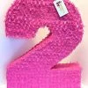 Childrens APINATA4U Large Solid Hot Pink Two Pinata Second Birthday