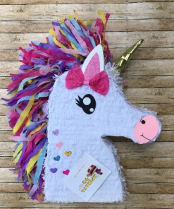 APINATA4U Unicorn Fancy Pinata With Hot Pink Bow Childrens
