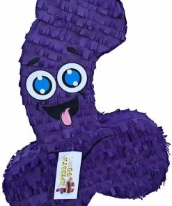 Adult Pinatas APINATA4U LLC - Large Penis Adult Pinata | Purple Color | Ideal For Bachelorette Party | Made With High Quality Cardboard | Over The Hill Gag Gift | Size - 2ft Approx | Easy To Use & Fill