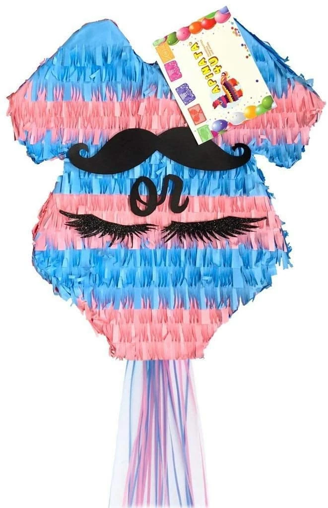 APINATA4U Gender Reveal Baby Shower Pink & Blue Gender Reveal Pinata Baby Theme Baby Onesie Theme Staches Or Lashes 3 APINATA4U Gender Reveal Baby Shower Pink & Blue Gender Reveal Pinata Baby Theme Baby Onesie Theme Staches Or Lashes