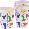 APINATA4U 6 Pk Funny Willy Pattern Paper Disposable Cup For Bachelorette Party Hen Party Girls Night Out Bride To Be