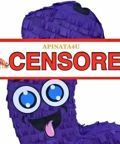 Adult Pinatas APINATA4U LLC - Large Penis Adult Pinata | Purple Color | Ideal For Bachelorette Party | Made With High Quality Cardboard | Over The Hill Gag Gift | Size - 2ft Approx | Easy To Use & Fill