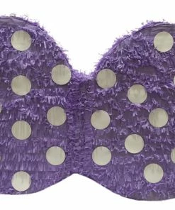 APINATA4U Childrens Light Purple Bow With White Polka Dots Pinata