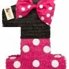 APINATA4U Large Hot Pink & Black Number One Pinata 23" Tall Childrens
