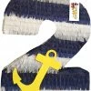 APINATA4U Nautical Theme Number Two Pinata With Yellow Anchor Childrens