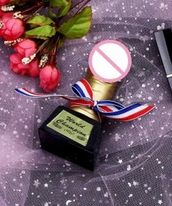 APINATA4U Winner Award Penis Shaped Trophy With Satin Ribbon For Bachelorette Party Hen Party Girls Night Out Adult Pinatas