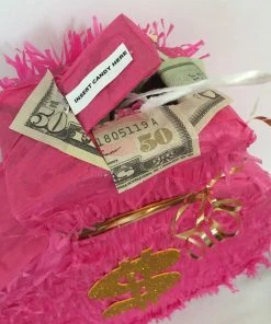 APINATA4U Pink Money Bag Theme Pinata