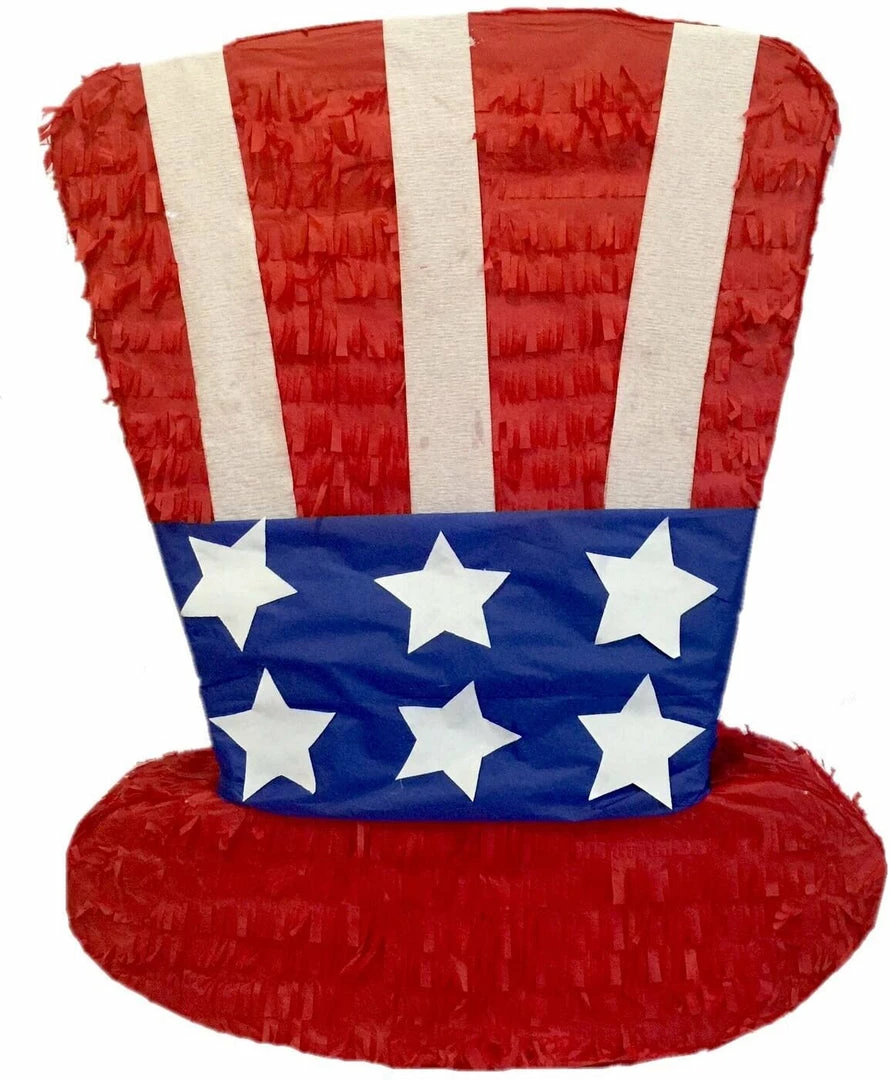 APINATA4U Large Patriotic Hat Pinata 24" Tall Childrens 4 APINATA4U Large Patriotic Hat Pinata 24" Tall Childrens