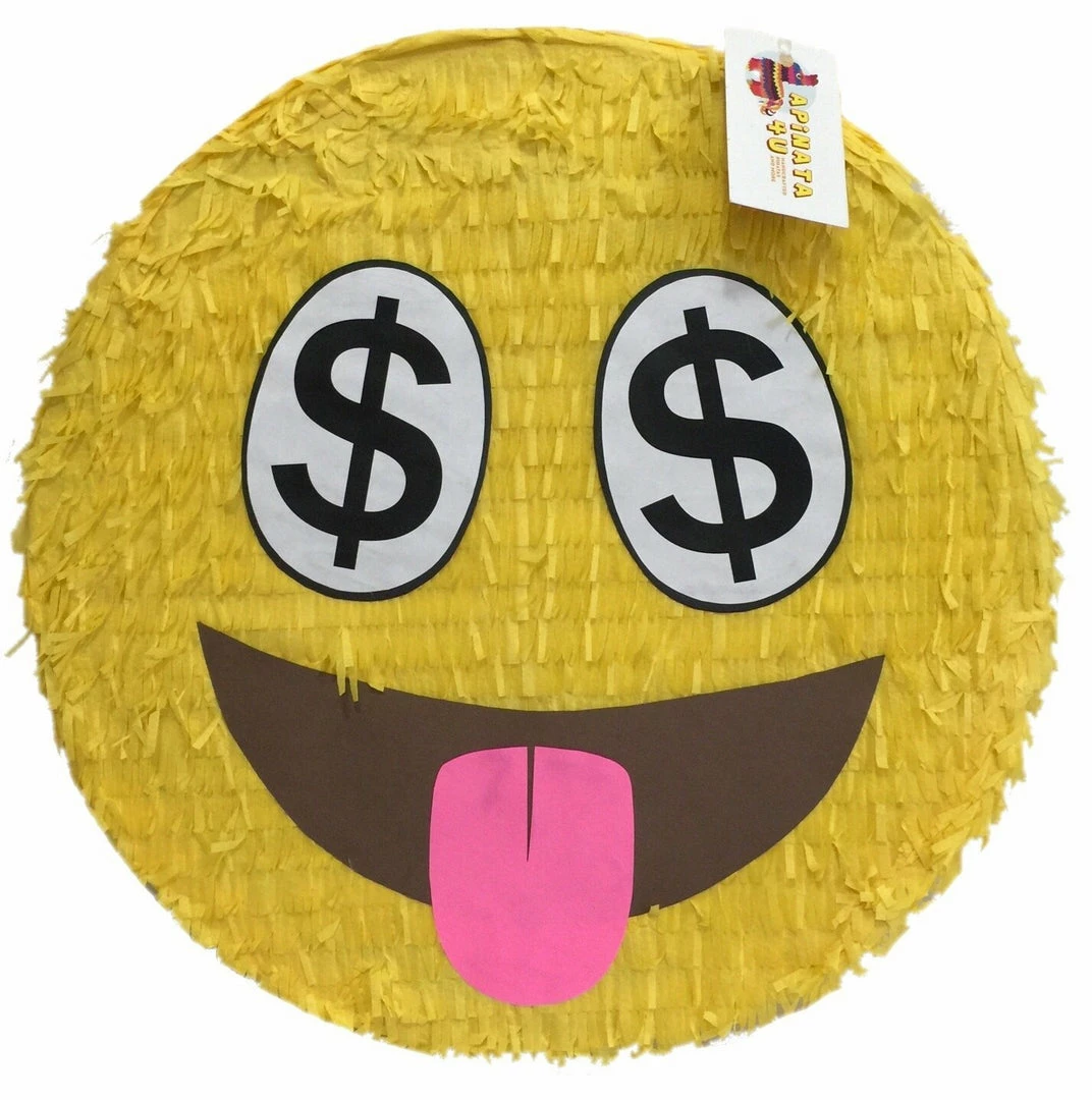 APINATA4U Childrens Money Lover Emoticon Pinata 16" 3 APINATA4U Childrens Money Lover Emoticon Pinata 16"