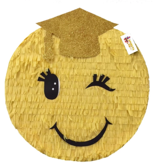 APINATA4U Graduation Emoticon Pinata Gold Cap 16" Childrens 3 APINATA4U Graduation Emoticon Pinata Gold Cap 16" Childrens