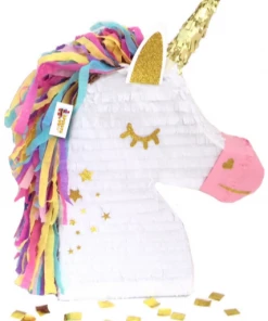 Childrens Apinata4u Unicorn Pony Pinata With Gold Star Accents Unicorn Themed Birthday Pinata