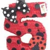 APINATA4U Large Number Five Pinata Red & Black Polka Dots Ladybug Pinata