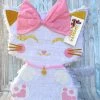 APINATA4U Childrens Kitty Cat Pinata For Cat Theme Birthday Party White Color Kitty Pinata