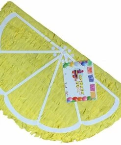 APINATA4U Childrens Large Lemon Slice Piñata Yellow Color Lemon Theme Party Decoration