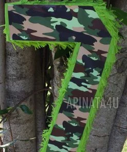 APINATA4U Woodland Camouflage Number One Pinata For First Birthday Party Childrens