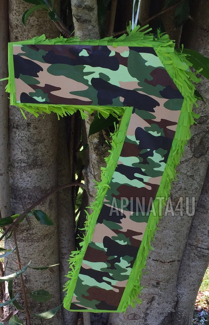 APINATA4U Woodland Camouflage Number One Pinata For First Birthday Party Childrens 4 APINATA4U Woodland Camouflage Number One Pinata For First Birthday Party Childrens