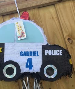 APINATA4U Sale! Personalized Police Car Theme Pinata Childrens