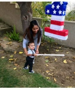 APINATA4U Childrens Large Patriotic Number One Pinata 24" Tall Happy 4th Of July