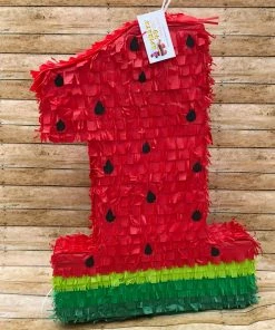 APINATA4U Large Number One Pinata Watermelon Theme Pink Color Or Red Color