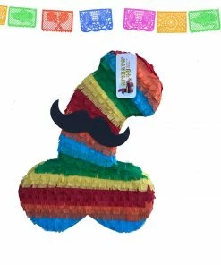 APINATA4U Adult Pinatas ADULT PINATA Ready To Ship Fiesta Penis Pinata 24" Tall Bachelorette Pinata Pecker Adult Gag Gifts