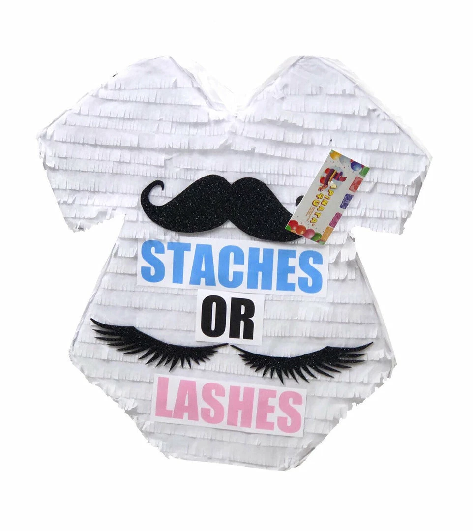 APINATA4U Gender Reveal Baby Shower Sale! Baby Onesie Pinata Staches Or Lashes Gender Reveal Party 4 APINATA4U Gender Reveal Baby Shower Sale! Baby Onesie Pinata Staches Or Lashes Gender Reveal Party