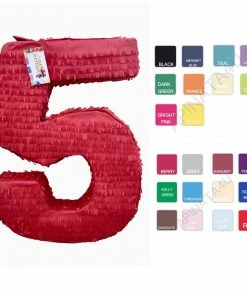 APINATA4U Sale! Large Solid Color Blank Number Five Pinata Great To Create Your Own Theme! Childrens