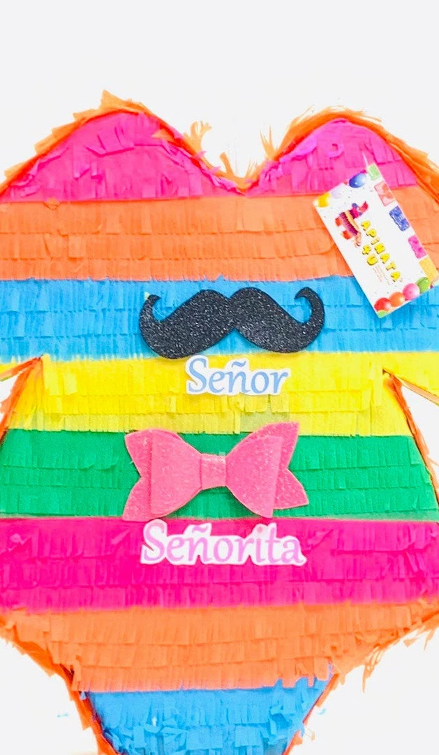 APINATA4U Fiesta Themed Gender Reveal Onesie Pinata Gender Reveal Pinata Niño Niña Muchacho Muchacha Señor Señorita 4 APINATA4U Fiesta Themed Gender Reveal Onesie Pinata Gender Reveal Pinata Niño Niña Muchacho Muchacha Señor Señorita