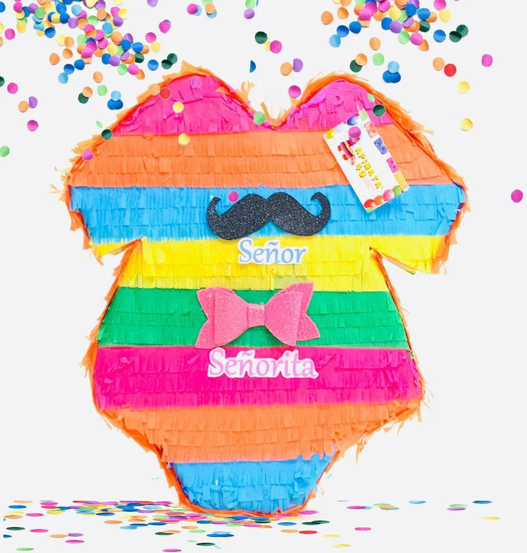 APINATA4U Fiesta Themed Gender Reveal Onesie Pinata Gender Reveal Pinata Niño Niña Muchacho Muchacha Señor Señorita 3 APINATA4U Fiesta Themed Gender Reveal Onesie Pinata Gender Reveal Pinata Niño Niña Muchacho Muchacha Señor Señorita