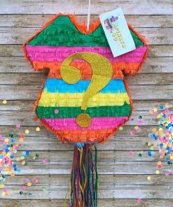 APINATA4U Fiesta Themed Gender Reveal Onesie Pinata Gender Reveal Pinata Niño Niña Muchacho Muchacha Gender Reveal Baby Shower