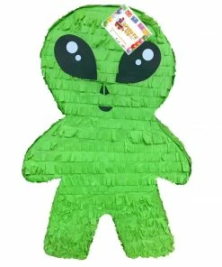 APINATA4U Large Ready To Ship Green Alien Piñata 24” Tall Out Of This World Theme Party Alien Party Supplies
