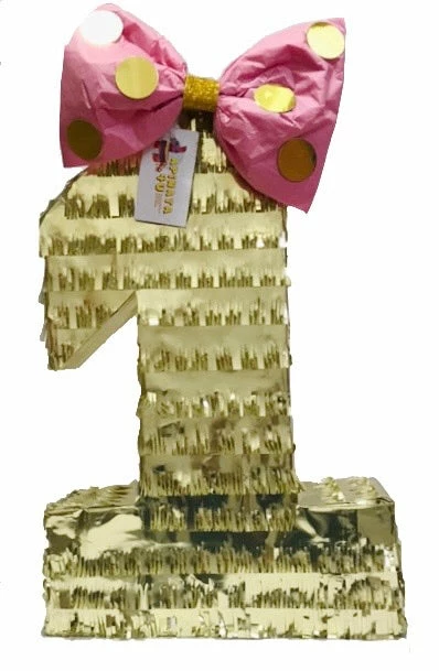 APINATA4U Number One Piñata First Birthday Pink & Gold First Birthday Party Photo Prop 4 APINATA4U Number One Piñata First Birthday Pink & Gold First Birthday Party Photo Prop