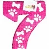 APINATA4U Ready To Ship Large Number Seven Piñata Puppy Theme Birthday Photo Prop Seventh Birthday Party Decoration Paw Print