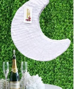 APINATA4U Sale! Large Ready To Ship Crescent Moon Piñata Wedding Piñata Bride To Be Bridal Shower Party To The Moon And Back Theme Birthday Childrens