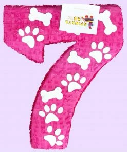 APINATA4U Ready To Ship Large Number Seven Piñata Puppy Theme Birthday Photo Prop Seventh Birthday Party Decoration Paw Print 5 APINATA4U Ready To Ship Large Number Seven Piñata Puppy Theme Birthday Photo Prop Seventh Birthday Party Decoration Paw Print