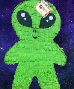 APINATA4U Large Ready To Ship Green Alien Piñata 24” Tall Out Of This World Theme Party Alien Party Supplies