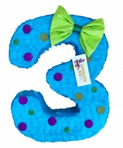 APINATA4U Childrens Large Number Three Piñata Third Birthday Party Supplies Green Blue Purple Third Birthday Photo Prop 5 APINATA4U Childrens Large Number Three Piñata Third Birthday Party Supplies Green Blue Purple Third Birthday Photo Prop
